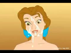 The King gave a sexy anime princess a facial.